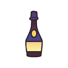 alcohol bottle fill and gradient style icon vector design