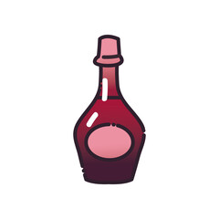 alcohol bottle fill and gradient style icon vector design