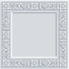 Vector abstract ornamental ethnic vintage frame.