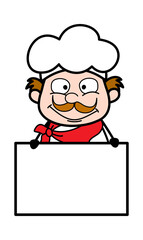 Cartoon Businessman Showing Blank Board