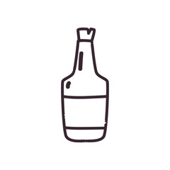 alcohol bottle line style icon vector design