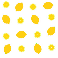 Pattern with lemons and lemon slices