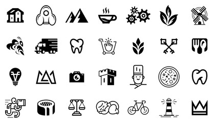 Logos collection. Abstract logos set. Icon design. Template elements