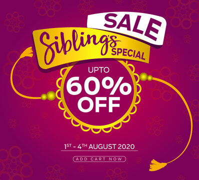 Raksha Bandhan Sale. sibling’s special sale vector banner design. Rakhi festival Celebration sales 
