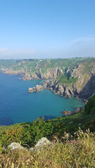 Fototapeta premium Icart View, South Coast Cliffs, St Martins, Guernsey Channel Islands