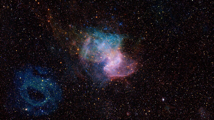 Obraz na płótnie Canvas Dark interstellar space. Dark nebula. Elements of this image furnished by NASA