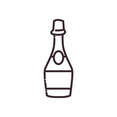 alcohol bottle line style icon vector design