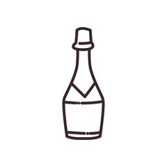 alcohol bottle line style icon vector design