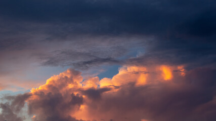 dramatic sky at sunset