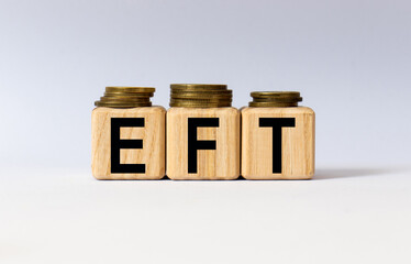 cubes with the word EFT on them. Care concept.