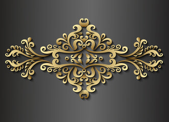 Vector abstract ornamental nature vintage frame