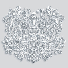 Vector abstract ornamental nature vintage card.