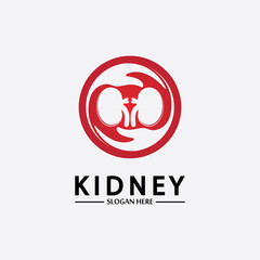 Health and Care Kidney Logo Design Concept. Urology Logo Vector Template