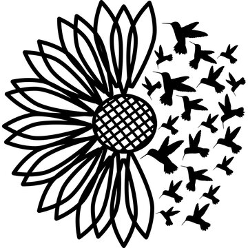 Free Free 286 Sunflower Svg Black And White Free SVG PNG EPS DXF File