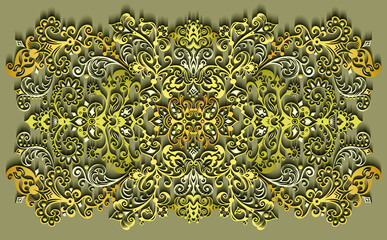 Vector abstract ornamental nature vintage card.