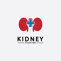 Obraz premium Health and Care Kidney Logo Design Concept. Urology Logo Vector Template
