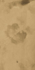 Ripped Parchment. Beige Dyed Design. Grunge Craft