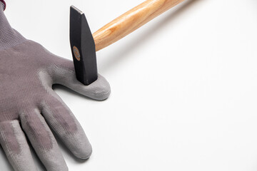 hand with hammer