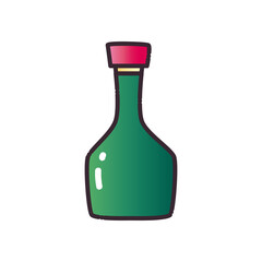 alcohol bottle fill and gradient style icon vector design