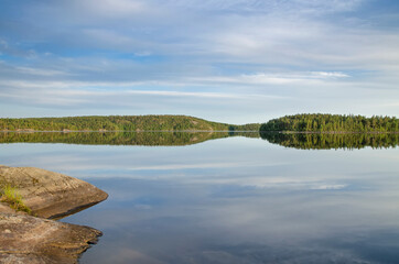 Lake shore in Karelia.