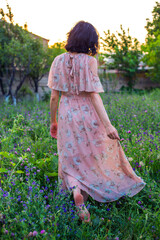  dreamy woman walking in nature