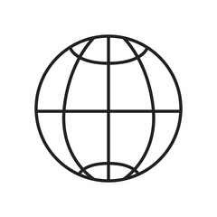 Global sphere line style icon vector design