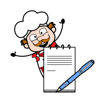 recommend clip art: Cartoon Businessman with diary and pen