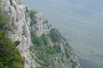 funicular in the mountains