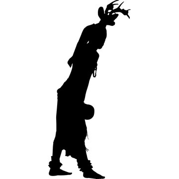 Danza del Venado Silhouette Vector