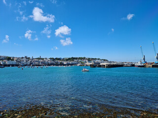 Fototapeta na wymiar St Peter Port Harbour, Guernsey Channel Islands
