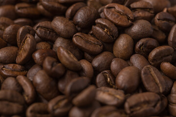 close up of coffee bean texture
