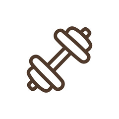 Simple vector icon with dumbbells