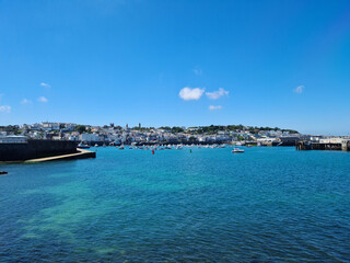 Fototapeta na wymiar St Peter Port Harbour, Guernsey Channel Islands