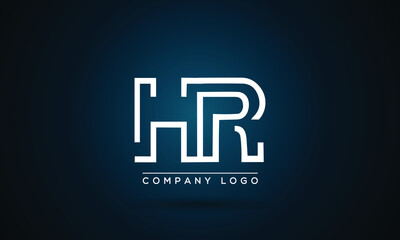 Obraz premium Creative modern unique letter logo HR