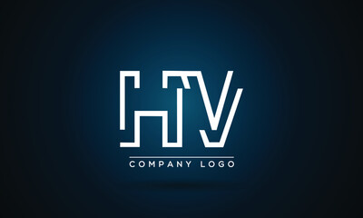 Creative modern unique letter logo HV