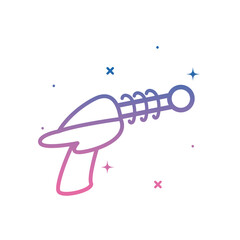 Space gun gradient style icon vector design