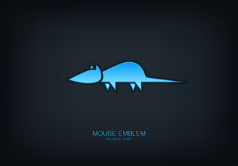 Mouse abstract vector template design emblem logo, Pets, Business technology universal idea, Vector illustration Eps 10