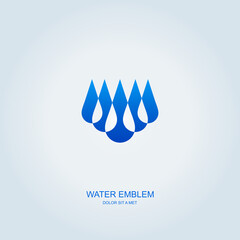 Water abstract vector template design emblem logo, Ecology, Business technology universal idea, Vector illustration Eps 10