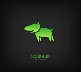 Dog abstract vector template design emblem logo, Pets, Business technology universal idea, Vector illustration Eps 10