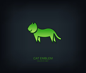 Cat abstract vector template design emblem logo, Pets, Business technology universal idea, Vector illustration Eps 10