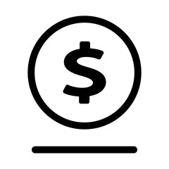 Obraz premium Dollar coin icon