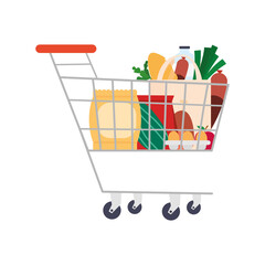 Grocery shopping cart icon