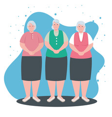 Fototapeta premium group cute old women, senior women smiling