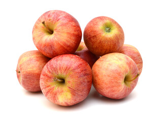 Fresh red apples isolated on white background 