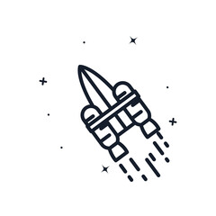 Rocket line style icon vector design