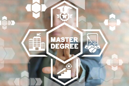 Master Degree Education Concept. College University School Graduation Document.