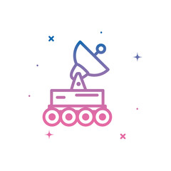 satellite antenna gradient style icon vector design