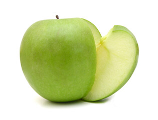 Green apple, isolated on white background