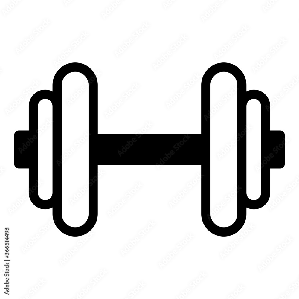 Wall mural barbells unit icon