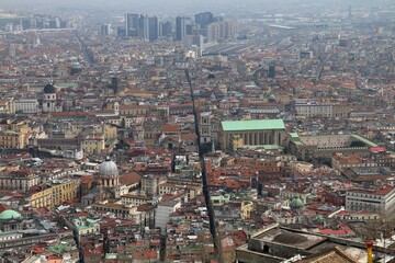 view over Naples / Italy from Castel St. Elmo
